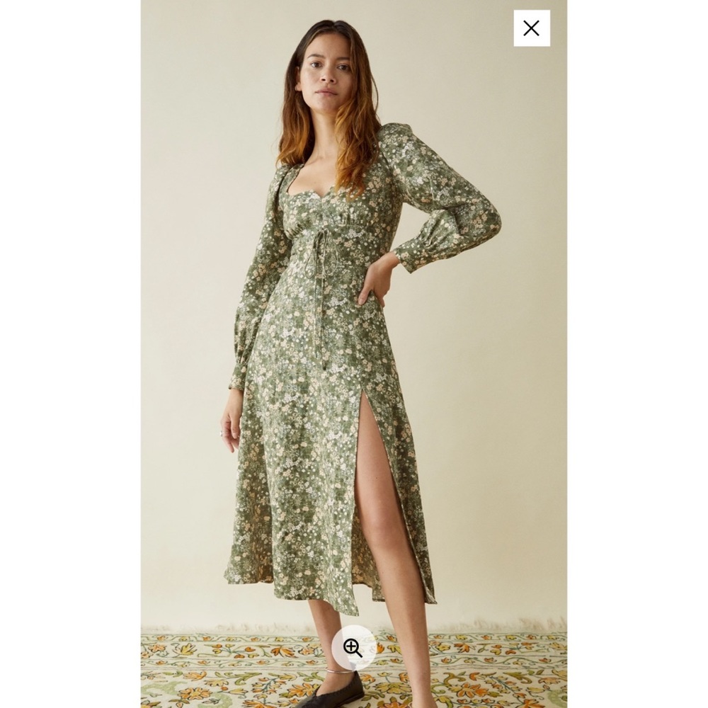 Reformation Anton Linen Dress, Size 10 NWT